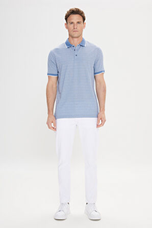 Regular Fit Rahat Kesim Polo Yaka Jakarlı Tişört
