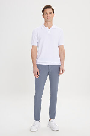 Standart Fit Normal Kesim %100 Pamuklu Jakarlı Polo Yaka Triko Tişört