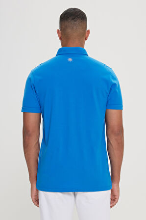 Slim Fit Dar Kesim %100 Pamuk Polo Yaka Tişört