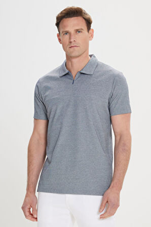 Slim Fit Dar Kesim Pamuklu Polo Yaka Tişört