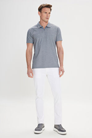 Slim Fit Dar Kesim Pamuklu Polo Yaka Tişört