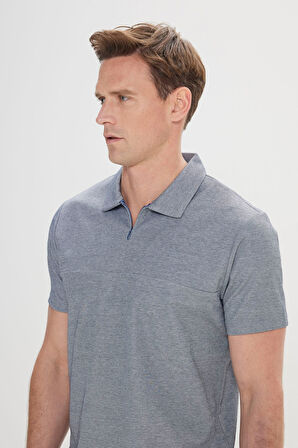 Slim Fit Dar Kesim Pamuklu Polo Yaka Tişört