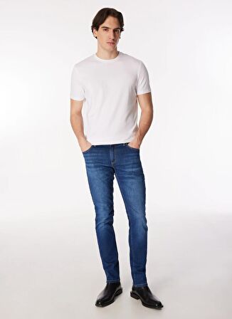 Bisiklet Yaka Beyaz Erkek T-Shirt 4C4800000012