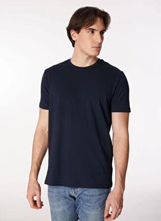 Altınyıldız Classics Bisiklet Yaka Lacivert Erkek T-Shirt 4C4800000012