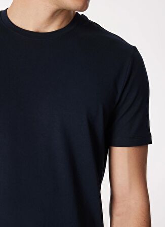 Bisiklet Yaka Lacivert Erkek T-Shirt 4C4800000012