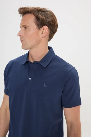 %100 Pamuk Polo Yaka Slim Fit Dar Kesim Tişört