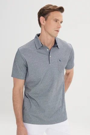 Comfort Fit Rahat Kesim Polo Yaka Pamuklu Kısa Kollu Tişört