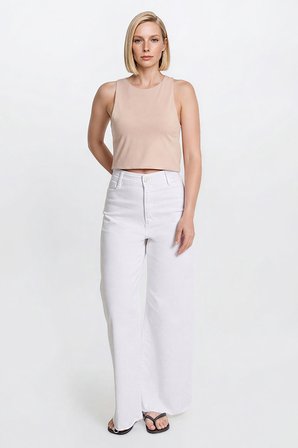 Standart Fit Normal Kesim Bisiklet Yaka Crop Body