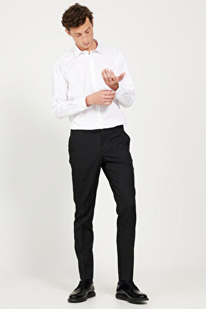 Slim Fit Dar Kesim Klasik Yan Cep Pantolon