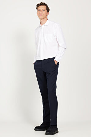 Regular Fit Geniş Kesim Yan Cep Klasik Pantolon