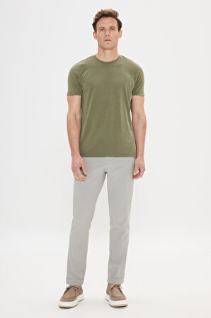 Slim Fit Dar Kesim Bisiklet Yaka Tişört