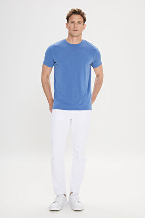 Slim Fit Dar Kesim Bisiklet Yaka Tişört