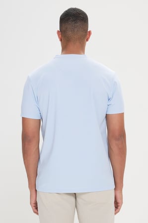 Slim Fit Dar Kesim Bisiklet Yaka Pamuklu Tişört