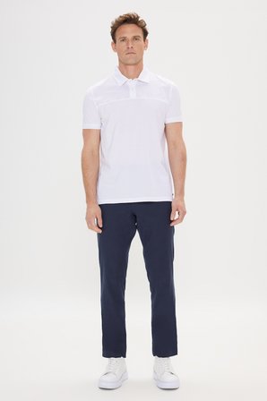 Slim Fit Dar Kesim %100 Pamuk Polo Yaka Tişört