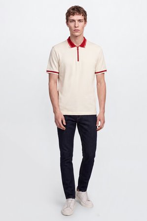 Regular Fit Geniş Kesim Polo Yaka %100 Pamuk Tişört