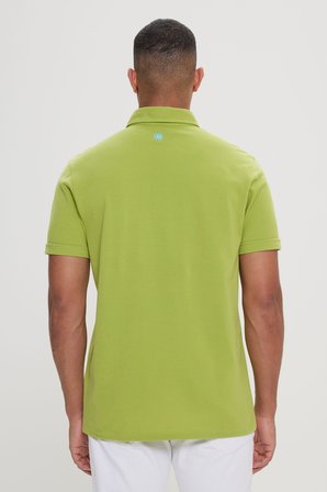 Slim Fit Dar Kesim %100 Pamuk Polo Yaka Tişört