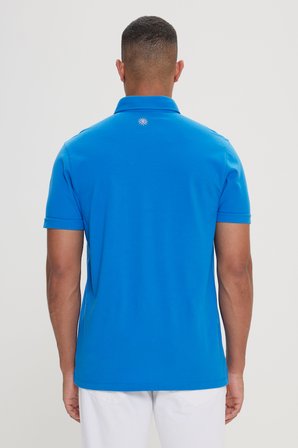 Slim Fit Dar Kesim %100 Pamuk Polo Yaka Tişört