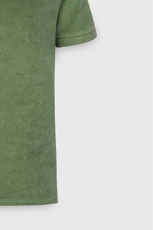 Slim Fit Dar Kesim Pamuklu Havlu Kumaş Polo Yaka Tişört