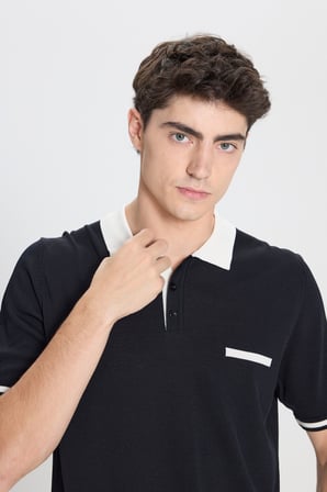 Standart Fit Normal Kesim Polo Yaka Triko Tişört
