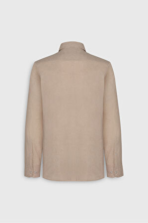 Slim Fit Dar Kesim Düğmeli Yaka Oxford %100 Pamuk Gömlek