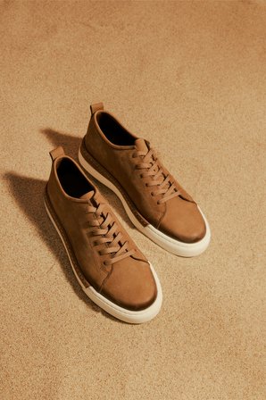 %100 Nubuk Esnek Rahat Taban Sneaker Ayakkabı