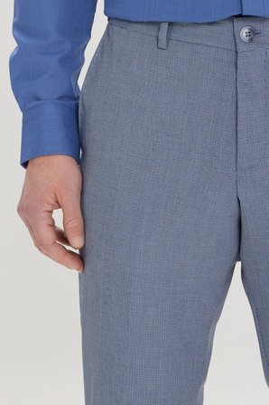 Comfort Fit Yan Cepli Desenli Beli Lastikli Pantolon