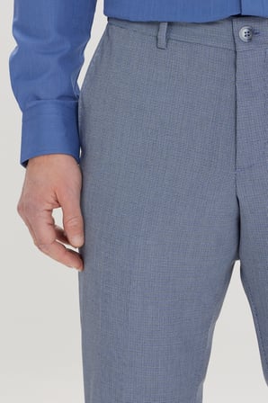 Comfort Fit Yan Cepli Desenli Beli Lastikli Pantolon