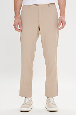 Comfort Fit Rahat Kesim Yan Cepli Desenli Beli Lastikli Pantolon