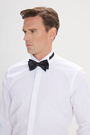 Slim Fit Dar Kesim Ata Yaka %100 Pamuk Gömlek