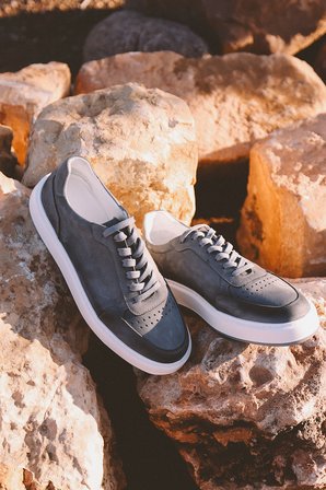 %100 Nubuk Esnek Rahat Taban Sneaker Ayakkabı