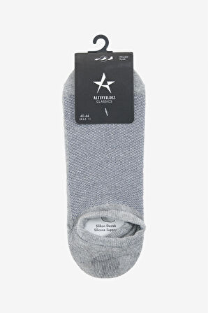 3'lü Bambu Kaydırmaz Topuk Silikonlu Sneaker Çorap