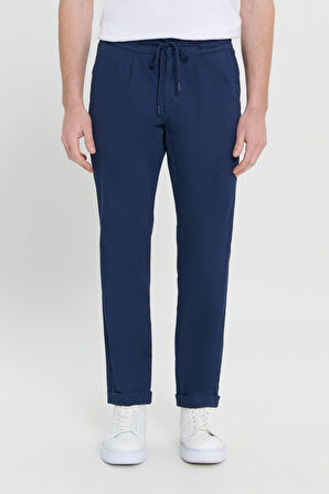 Comfort Fit Rahat Kesim Yan Cepli Pantolon