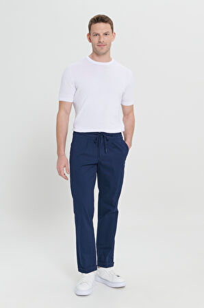 Comfort Fit Rahat Kesim Yan Cepli Pantolon