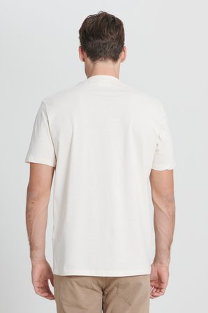 Comfort Fit Rahat Kesim %100 Pamuk Bisiklet Yaka Tişört