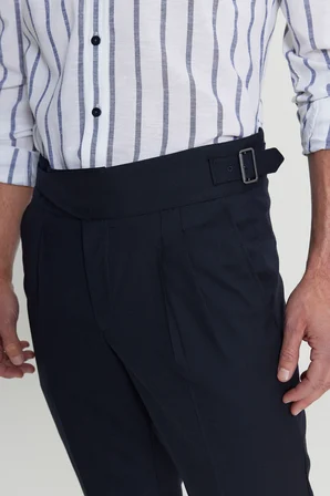 Slim Fit Dar Kesim Beli Lastikli Yan Cep Rahat Pantolon