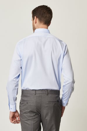 Ütü Gerektirmeyen Non-Iron Comfort Fit Geniş Kesim %100 Pamuk Klasik Yaka Gömlek