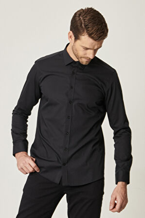 Ütü Gerektirmeyen Non-Iron Taılored Slim Fit Dar Kesim %100 Pamuk Gömlek