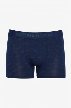 Standart Fit Modal Pamuk Desenli Esnek 3'lü Boxer Paketi