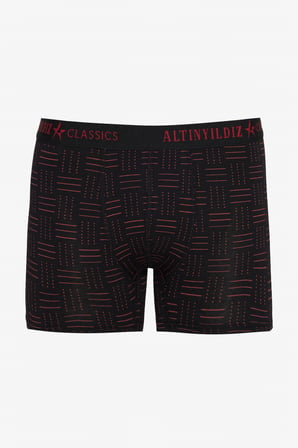 Standart Fit Modal Pamuk Desenli Esnek 3'lü Boxer Paketi