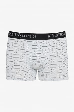 Standart Fit Modal Pamuk Desenli Esnek 3'lü Boxer Paketi
