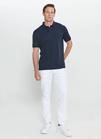 Altınyıldız Classics Düz Lacivert Erkek Polo T-Shirt 4A4824200083