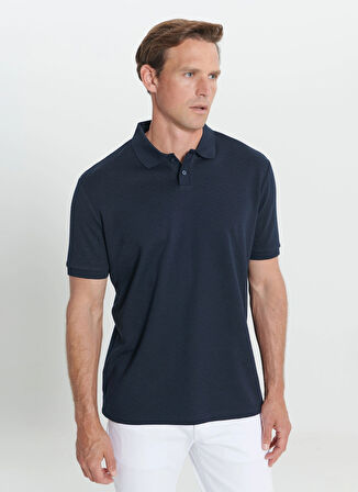 Altınyıldız Classics Düz Lacivert Erkek Polo T-Shirt 4A4824200083