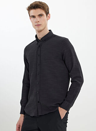 Altınyıldız Classics Slim Fit Düğmeli Yaka Antrasit Erkek Gömlek ACE202510022_GÖMLEK PAR DY