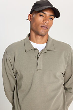 Pamuklu Slim Fit Dar Kesim Uzun Kollu Esnek Polo Yaka Tişört