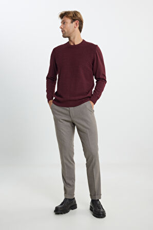 Slim Fit Dar Kesim Beli Gizli Lastikli Yan Cepli Esnek Klasik Pantolon