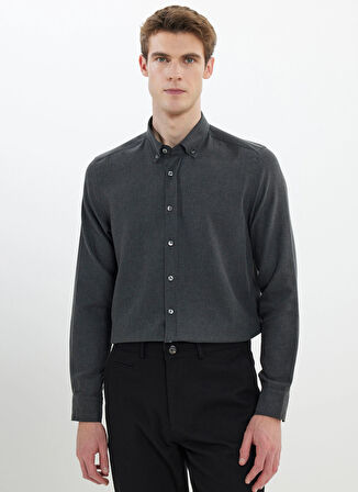 Altınyıldız Classics Slim Fit Düğmeli Yaka Antrasit Erkek Gömlek ACE202510303_GÖMLEK PAR DY
