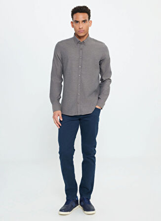 Altınyıldız Classics Slim Fit Düğmeli Yaka Kahve Erkek Gömlek ACE202510303_GÖMLEK PAR DY