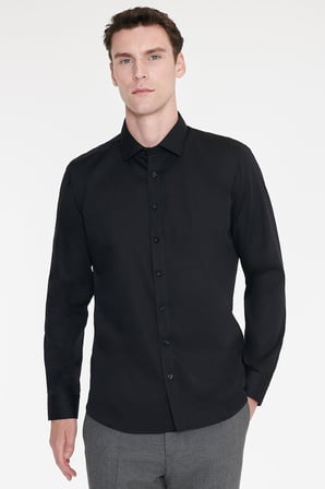 Non-Iron Ütü Gerektirmeyen %100 Pamuk Slim Fit Dar Kesim Klasik Yaka Gömlek