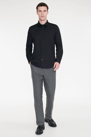 Non-Iron Ütü Gerektirmeyen %100 Pamuk Slim Fit Dar Kesim Klasik Yaka Gömlek