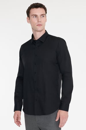 Non-Iron Ütü Gerektirmeyen %100 Pamuk Slim Fit Dar Kesim Klasik Yaka Gömlek